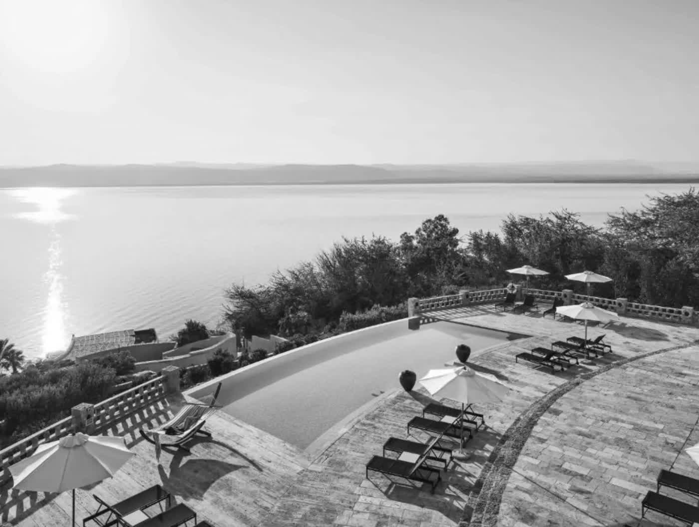The resort gardens seen from above